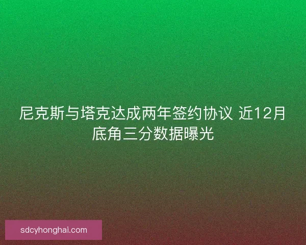 尼克斯与塔克达成两年签约协议 近12月底角三分数据曝光
